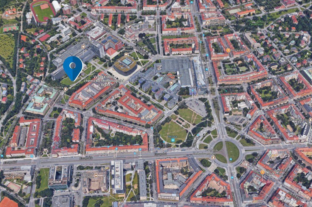 Budova Infocentra - mapa
